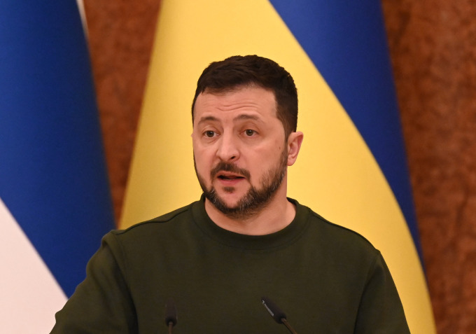 Tổng thống Ukraine Volodymyr Zelensky phát biểu tại Kiev ngày 3/4. Ảnh: AFP